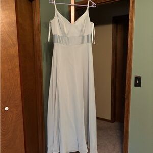 Studio Light Blue Spaghetti Strap V-Neck Maxi Dress